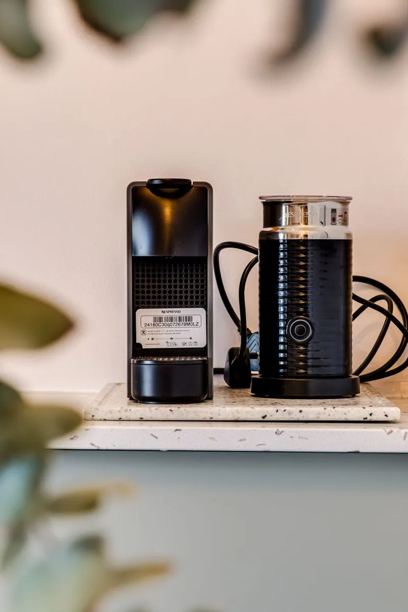 Espresso machine on the kitchen counter